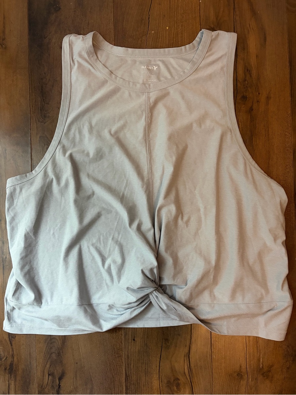 Old Navy Grey Twist-Front Sleeveless Tank Top